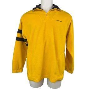 Tommy Hilfiger Zip Fleece Jumper Pullover Men Yellow Size L